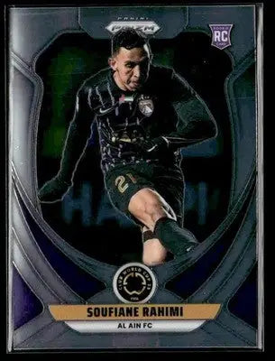 Soccer trading card of Soufiane Rahimi in black and purple uniform for 2025 Panini Prizm FIFA Club World Cup