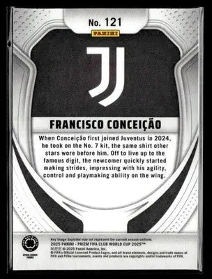 Panini Prizm FIFA Club World Cup Francisco Conceicao trading card with Juventus logo