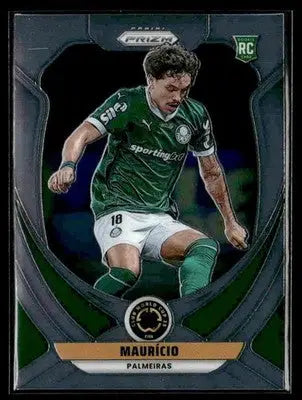Soccer trading card featuring Mauricio in green jersey from 2025 Panini Prizm FIFA Club World Cup