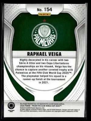 Collectible football trading card with green background and team logo from Panini Prizm FIFA Club World Cup