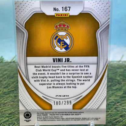2025 PANINI PRIZM FIFA CLUB WORLD CUP #167 VINI JR. PINK SEISMIC PRIZM /299 SP