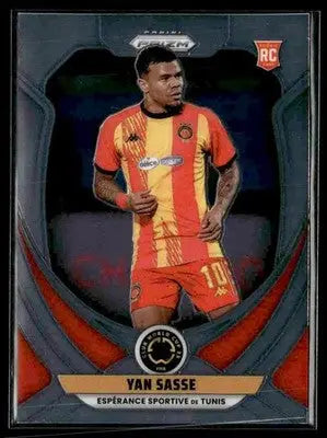 Panini Prizm FIFA Club World Cup Yan Sasse soccer trading card in orange and yellow jersey