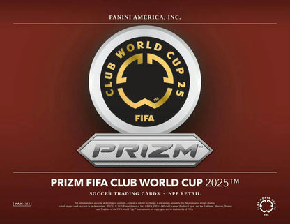 2025 FIFA Club World Cup soccer trading cards by Panini America in a Panini Prizm Mega Box
