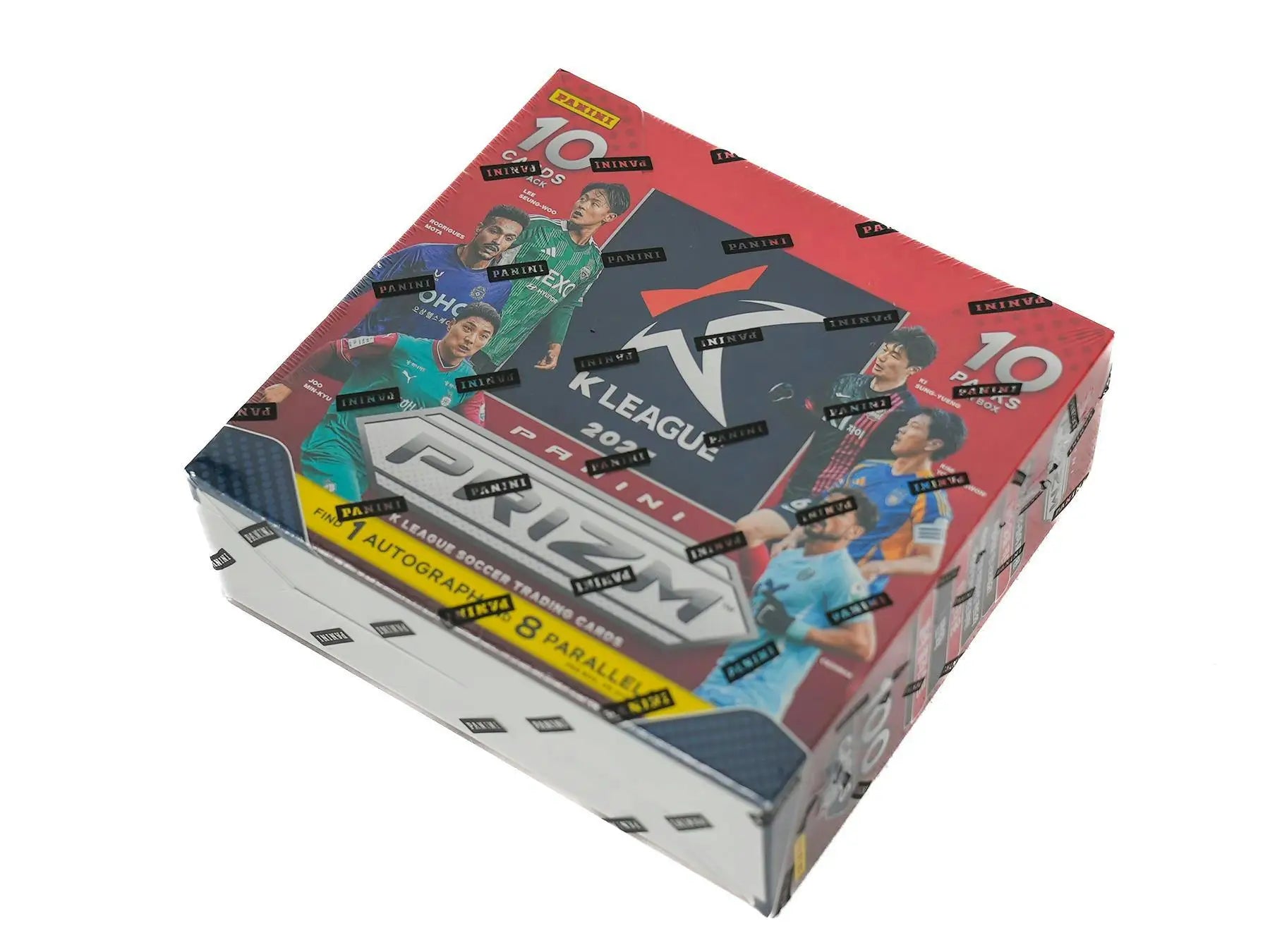 Sealed 2025 Panini Prizm K League Soccer hobby box with white tiger parallel cards