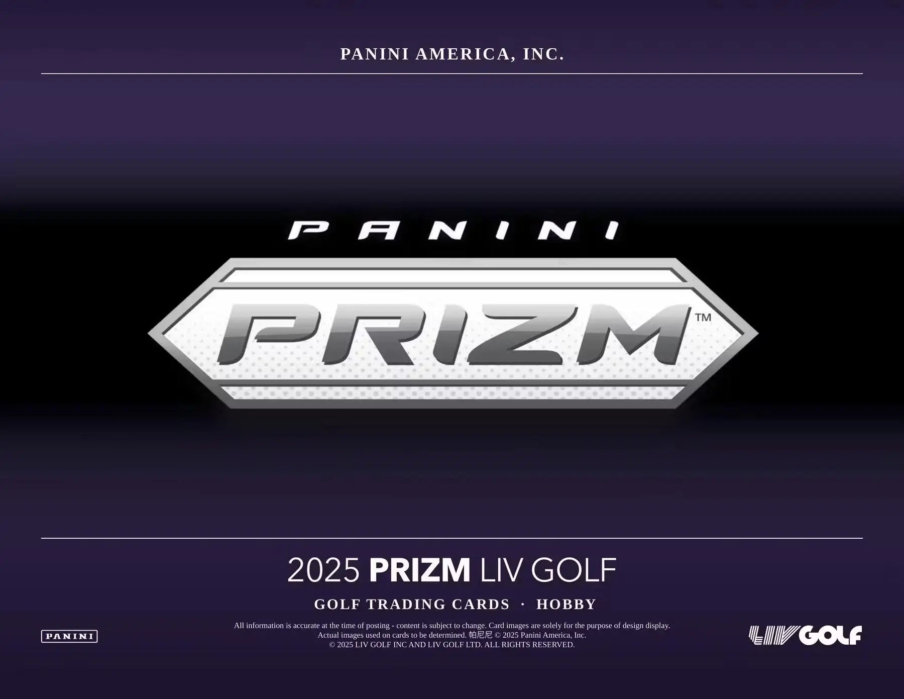 2025 Panini Prizm LIV Golf Hobby Box - Sports Card Hobby Boxes