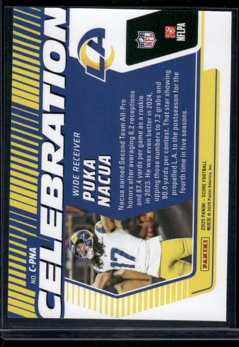 2025 Panini Score Celebration Puka Nacua #C-PNA Football - Trading Card