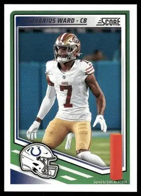 2025 Panini Score Football Charvarius Ward #147 Football - Football Card