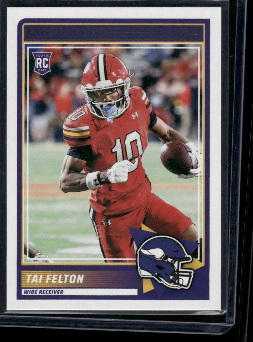 2025 Panini Score Football Tai Felton #60 RC Football - Football Card
