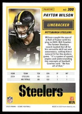 2025 Panini Score Payton Wilson #300 Football - Trading Card