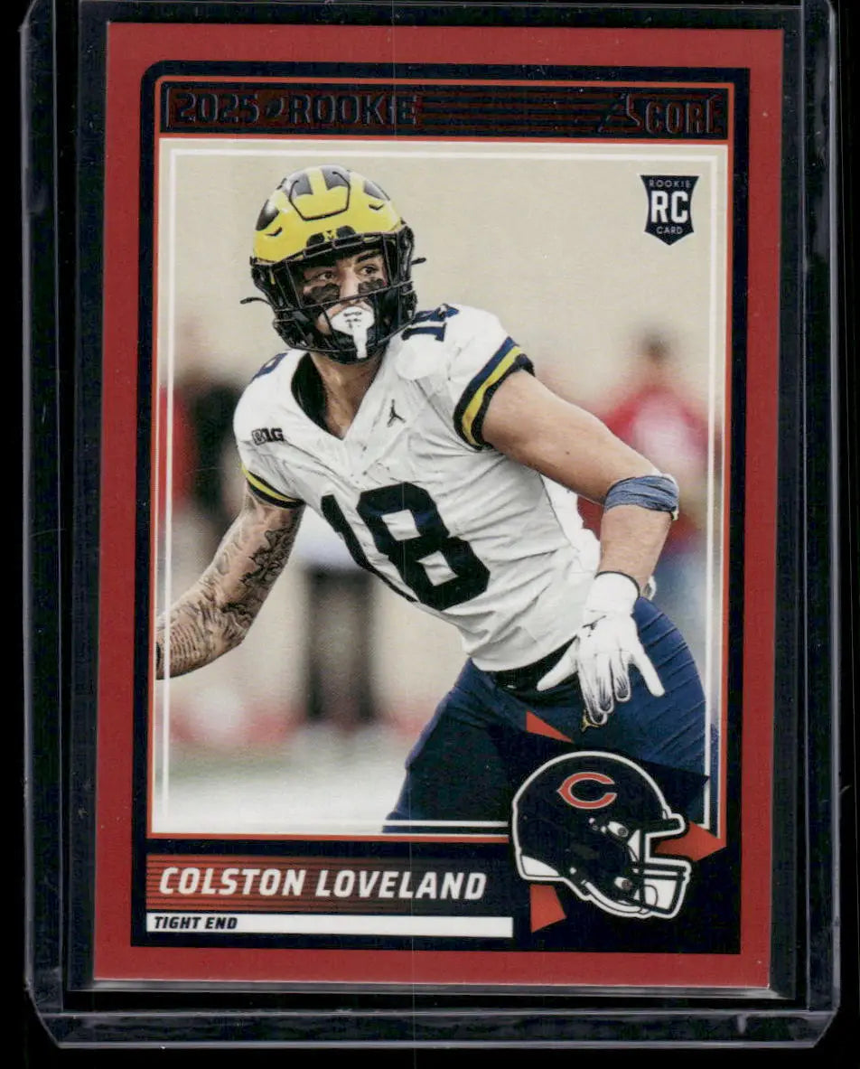 2025 Panini Score Rookie Colston Loveland #31 Red RC Football - Trading Card