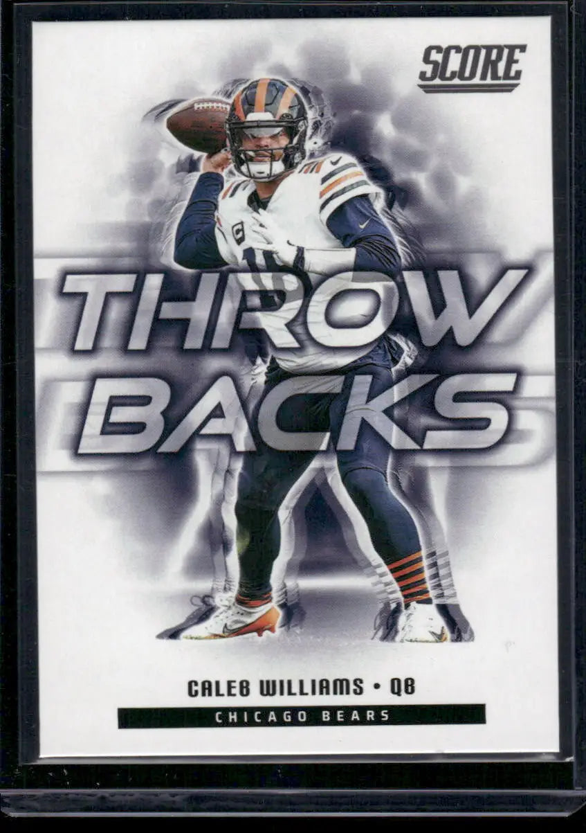 2025 Panini Score Throwbacks Caleb Williams #4 Football - Trading Card