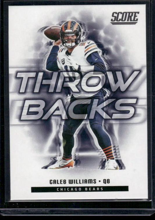 2025 Panini Score Throwbacks Caleb Williams #4 Football - Trading Card