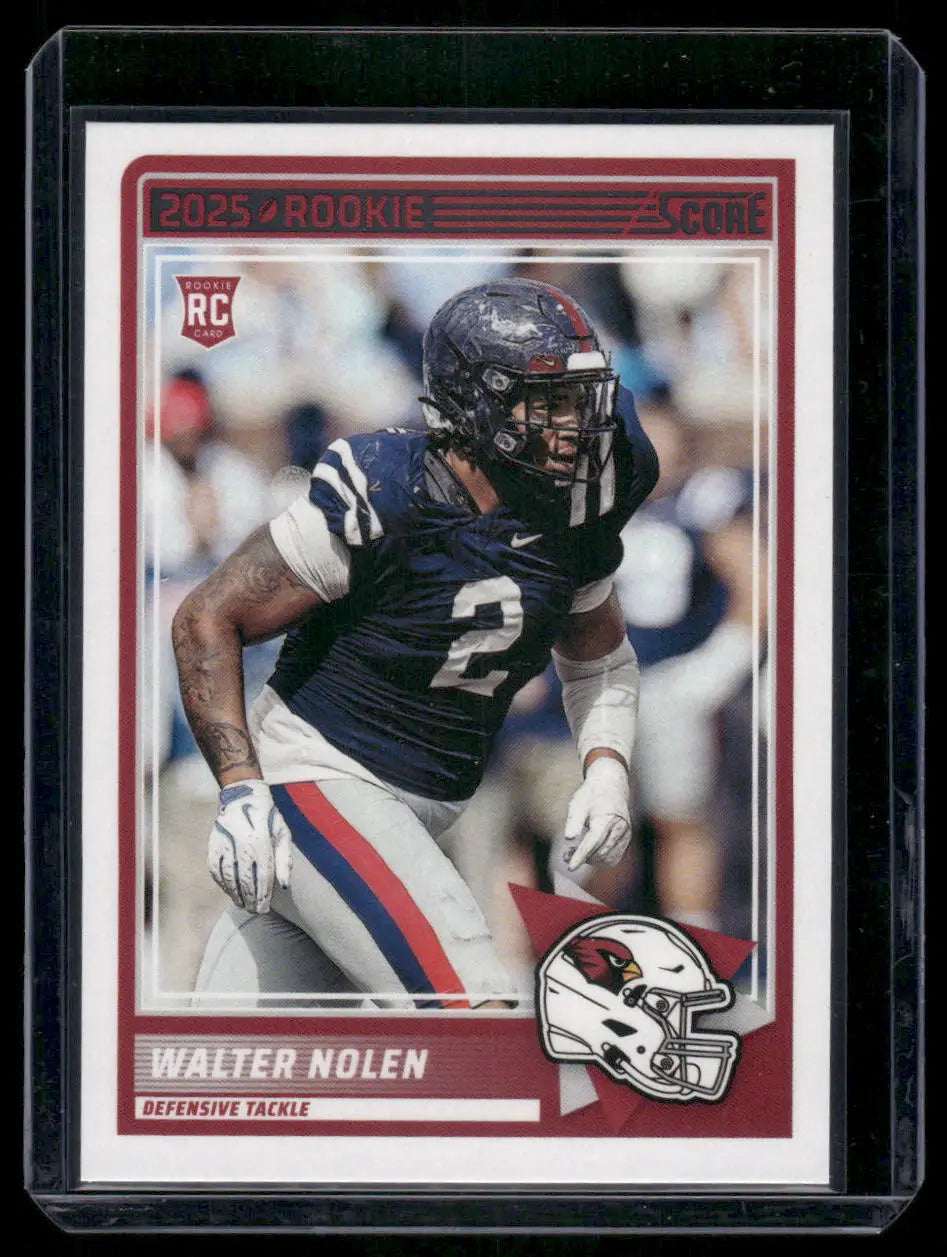 2025 Panini Score Walter Nolen Rookie Football Card in Protective Case