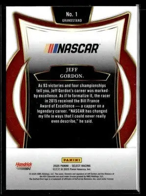 2025 Panini Select #1 Jeff Gordon - Trading Card