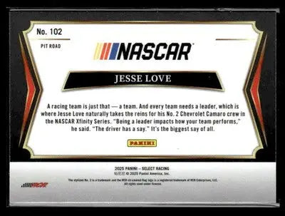 2025 Panini Select #102 Jesse Love - Trading Card