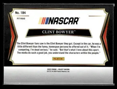 2025 Panini Select #184 Clint Bowyer - Trading Card