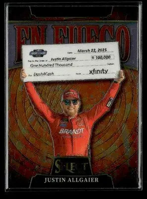 2025 Panini Select #2 Justin Allgaier En Fuego - Trading Card