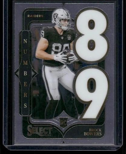 2025 Panini Select Football Brock Bowers #12 Numbers RC Football - Sports Trading Card