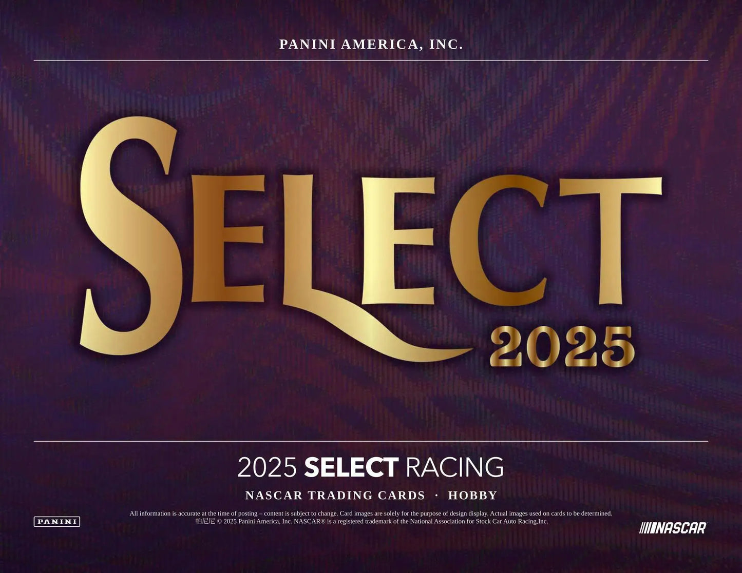 2025 Panini Select NASCAR Racing Hobby Box | Columbia Sports Cards - Sports Card Hobby Boxes