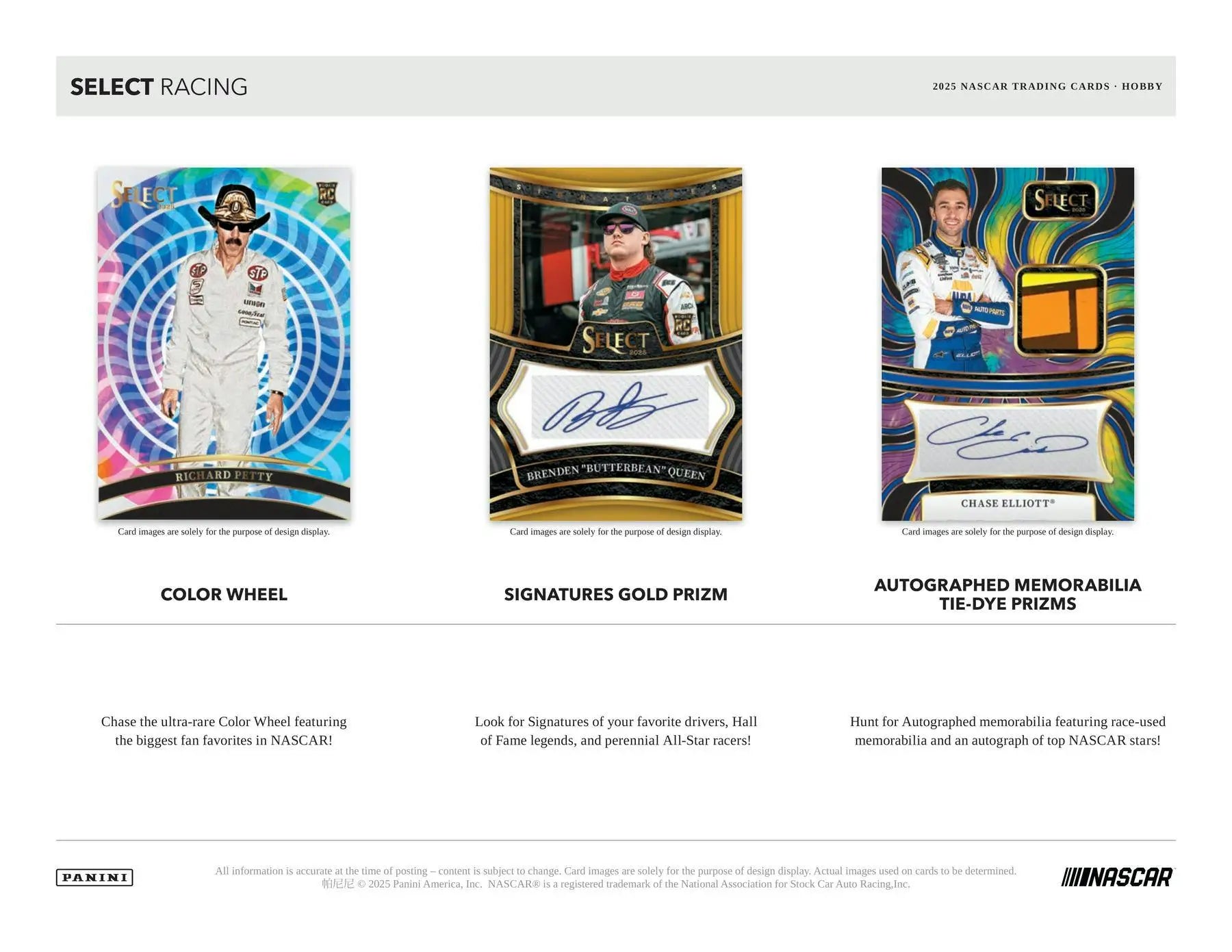 2025 Panini Select NASCAR Racing Hobby Box | Columbia Sports Cards - Sports Card Hobby Boxes