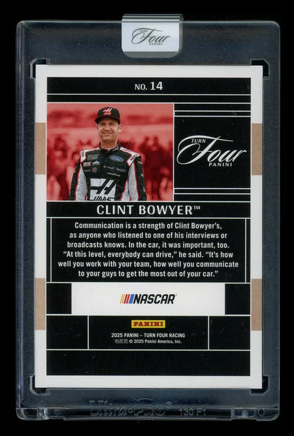 2025 Panini Turn Four Racing Clint Bowyer #14 17/75 Racing - Trading Card
