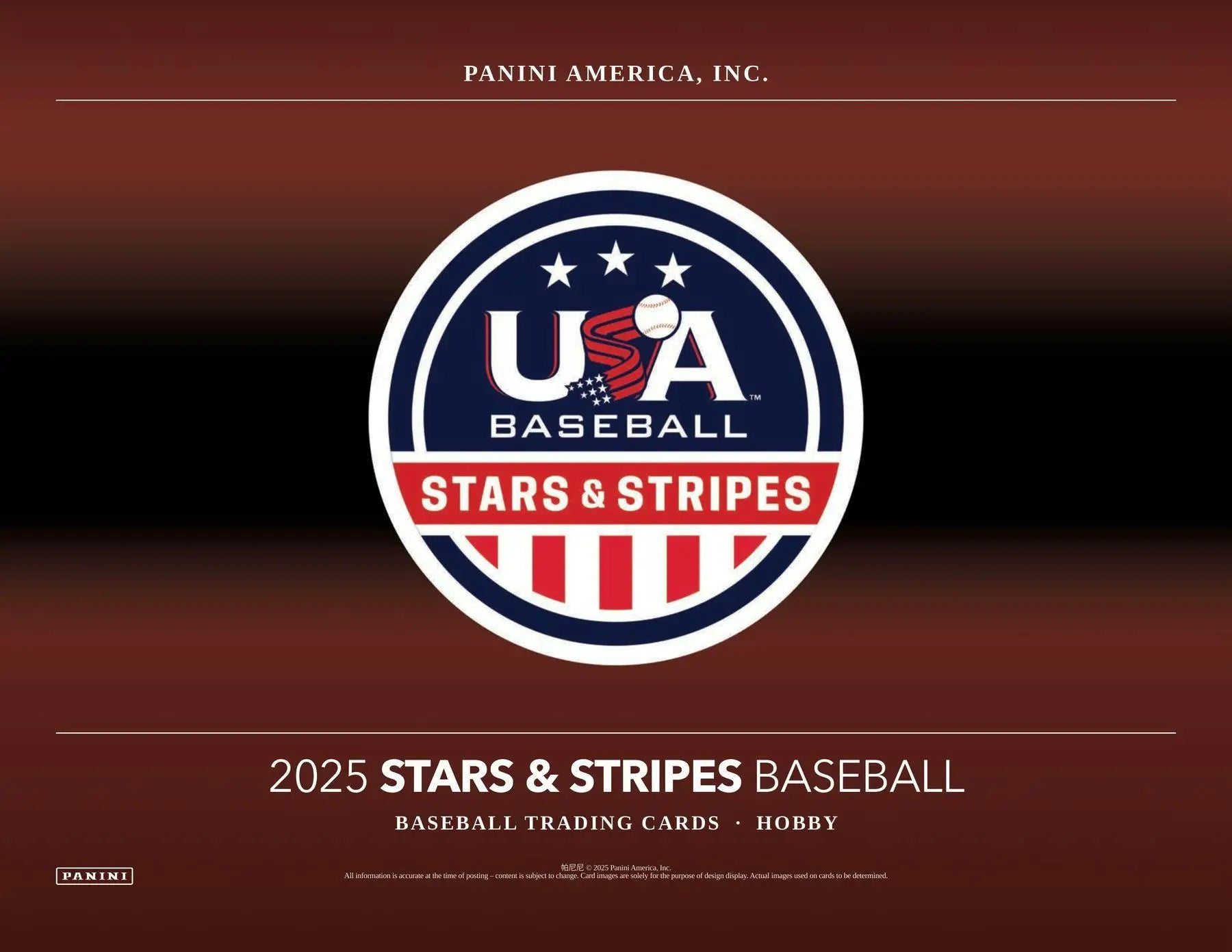 2025 Panini USA Stars & Stripes Baseball Hobby Box with national team memorabilia cards