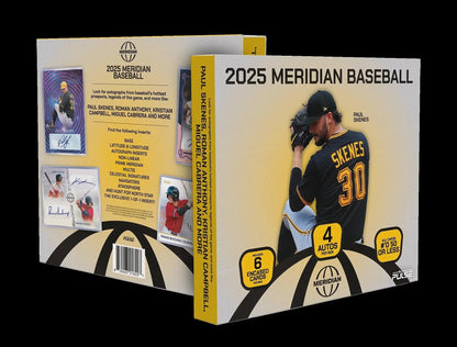 2025 Pulse Meridian Baseball Hobby Box with Paul Skenes trading card for collectible sports cards