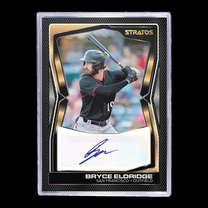 Bryce Eldridge autographed baseball card from 2025 Pulse Stratos Baseball Hobby Box