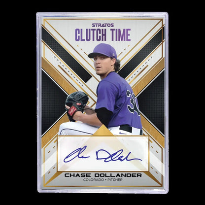 Chase Dollander autographed baseball card in 2025 Pulse Stratos Baseball Hobby Box