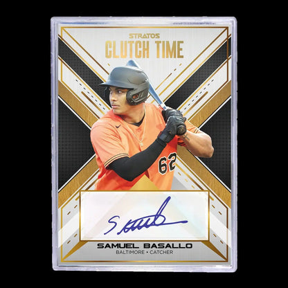 Signed baseball card from 2025 Pulse Stratos Baseball Hobby Box for collectible baseball hobby box