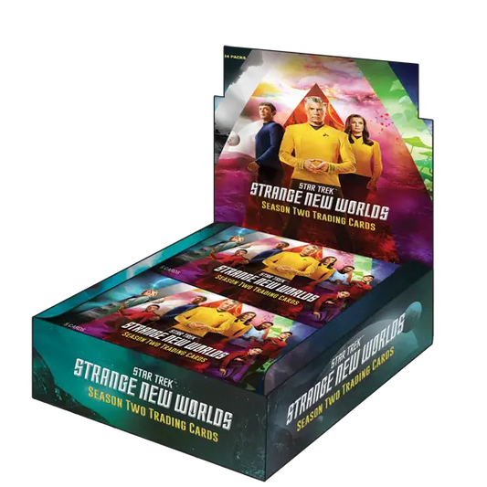 Star Trek Strange New Worlds Season 2 trading card display box from 2025 Rittenhouse Hobby Box