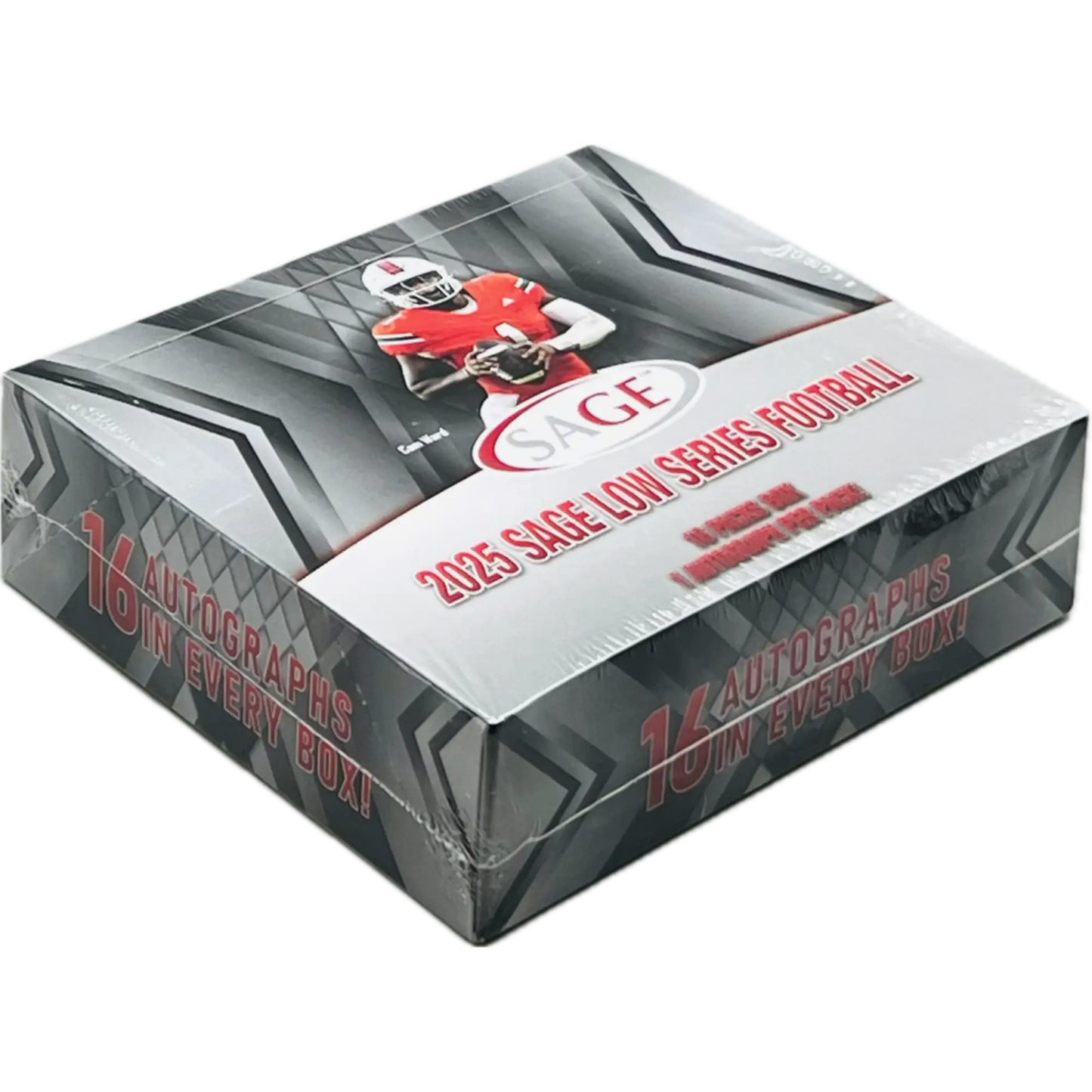 Sealed 2025 Sage Low Series football hobby box with low series cards inside