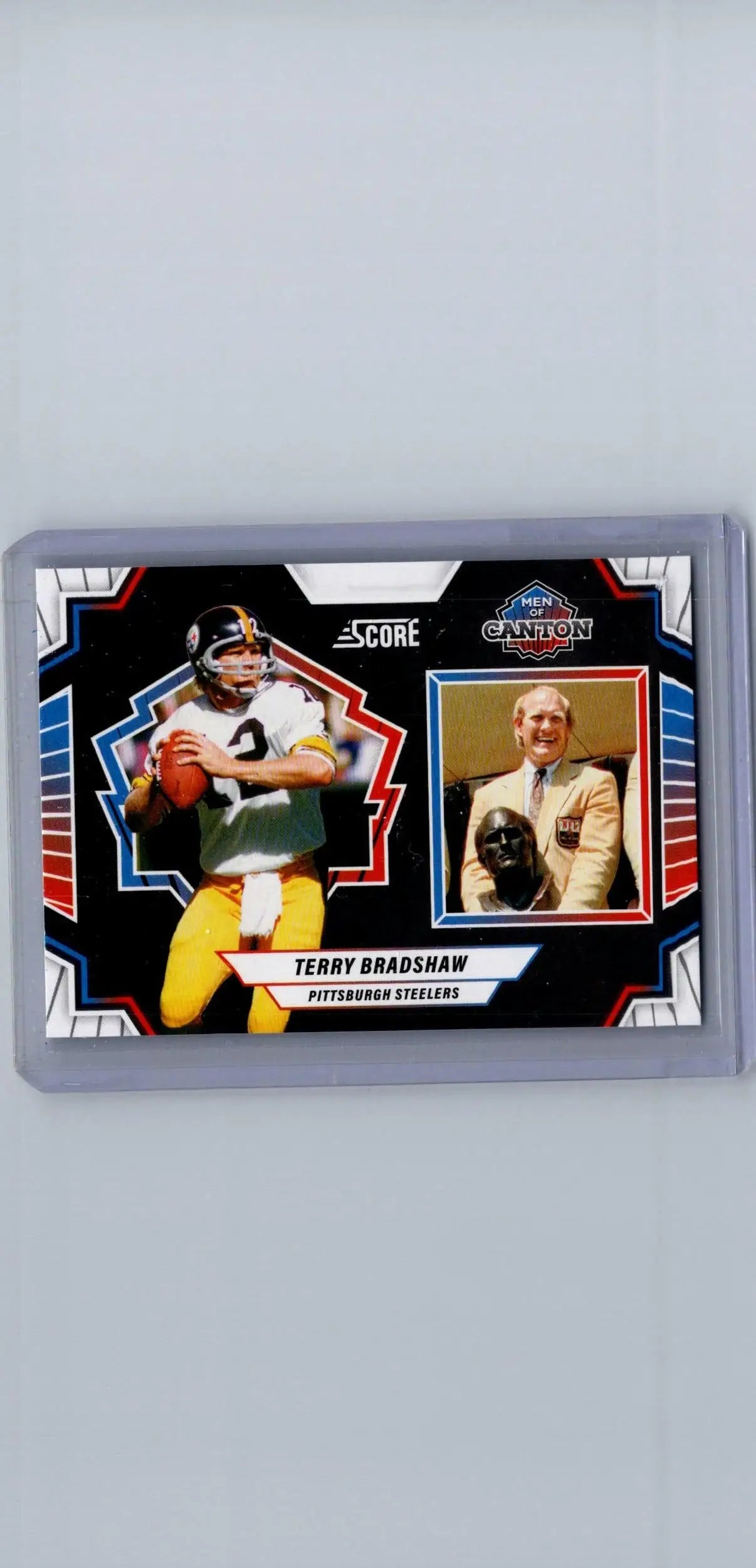 2025 Score Terry Bradshaw Men of Canton football card featuring Terry Bradshaw Men collection