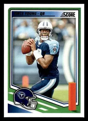 Vince Young Tennessee Titans football card from 2025 Score #136 for collectors