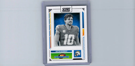 Justin Herbert football card 2025 Score The Franchise collectible product