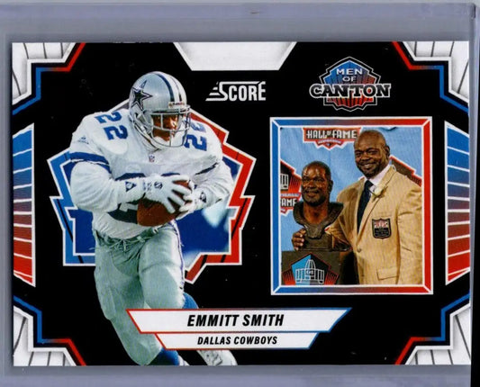 Emmitt Smith football card from 2025 Score Men of Canton collection