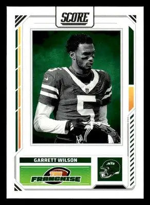 Garrett Wilson football card from 2025 Score The Franchise for New York Jets fans