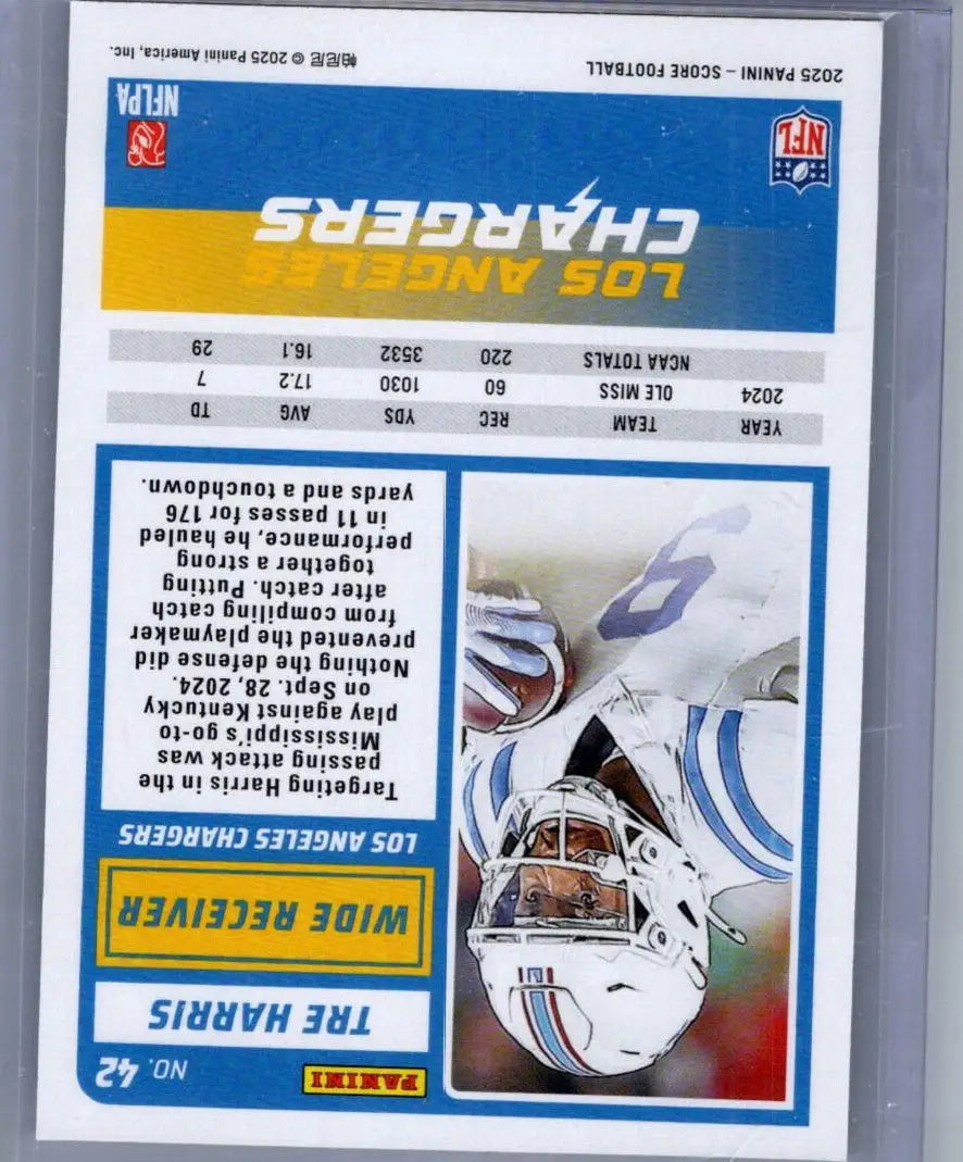 2025 Score Tre Harris Football Card for Collectors and Sports Fans