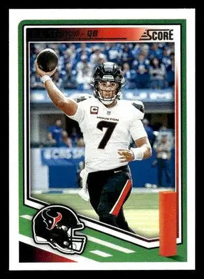 Football card featuring C.J. Stroud from the 2025 Score #97 Houston Texans collection