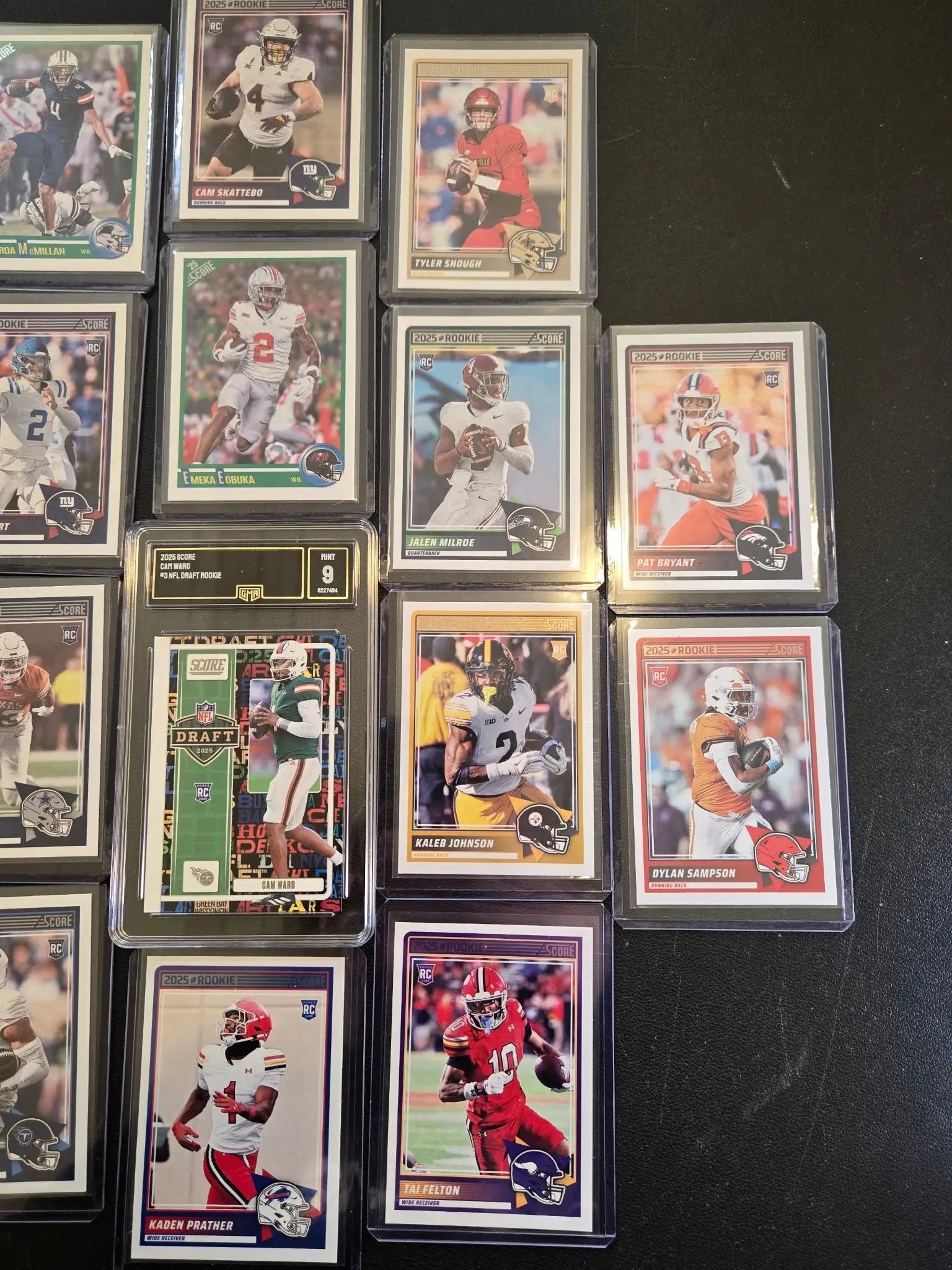 2025 Score Rookie Football Card Lot 16 RCs Cam Ward Draft Insert GMA 9 Assorted - Football Cards