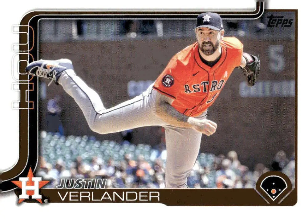 Justin Verlander Houston Astros baseball card from 2025 Topps #118 NM-MT