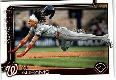 2025 Topps CJ Abrams baseball card featuring Washington Nationals abrams baseball card