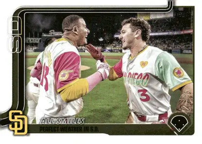 Original gloss Manny Machado baseball card from 2025 Topps #143 NM-MT Padres