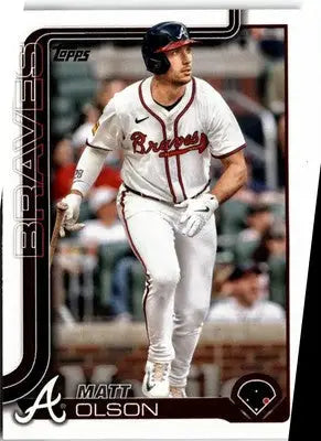 Matt Olson baseball card from 2025 Topps #145 featuring Atlanta Braves player