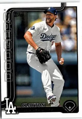 Clayton Kershaw baseball card from 2025 Topps #146 featuring Los Angeles Dodgers player