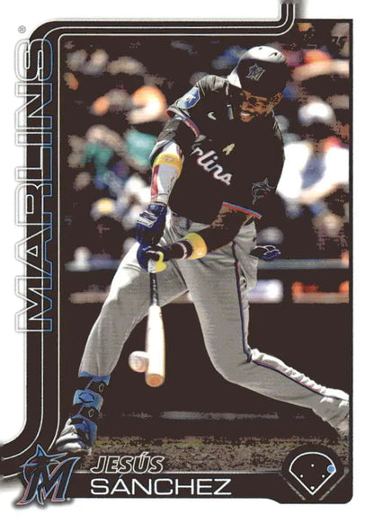 Baseball card of Jesus Sanchez from Miami Marlins, 2025 Topps #157 NM-MT