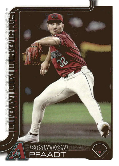 Brandon Pfaadt baseball card from 2025 Topps series featuring Arizona Diamondbacks player