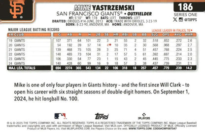 2025 Topps Mike Yastrzemski San Francisco Giants baseball card NM-MT