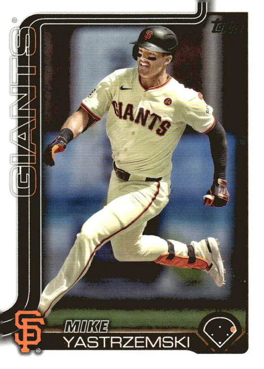 San Francisco Giants Mike Yastrzemski baseball card from 2025 Topps #186