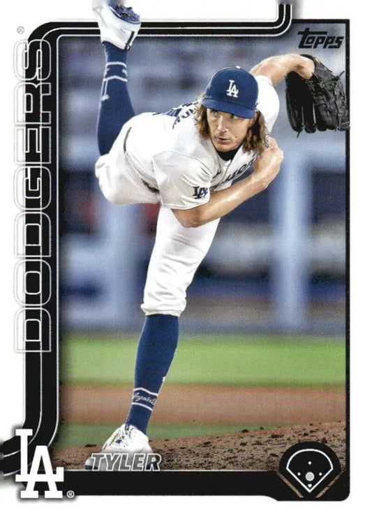 Baseball card of Tyler Glasnow pitcher for Los Angeles Dodgers Los Angeles 2025 Topps